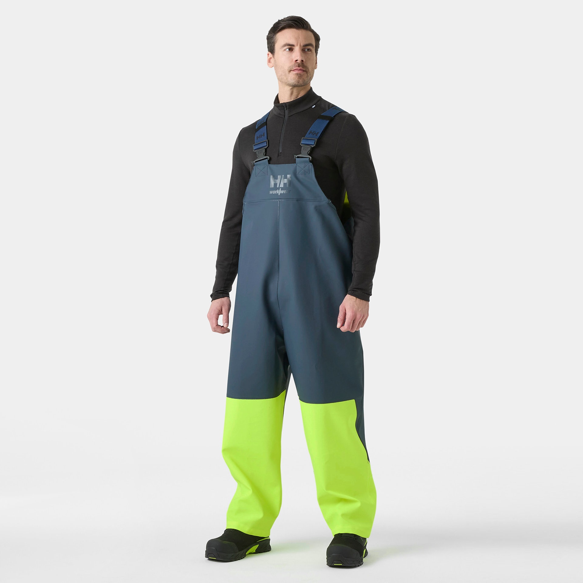 Helly Hansen NJORD RAIN vihma traksipüksid Hi-Vis kollane/sinine