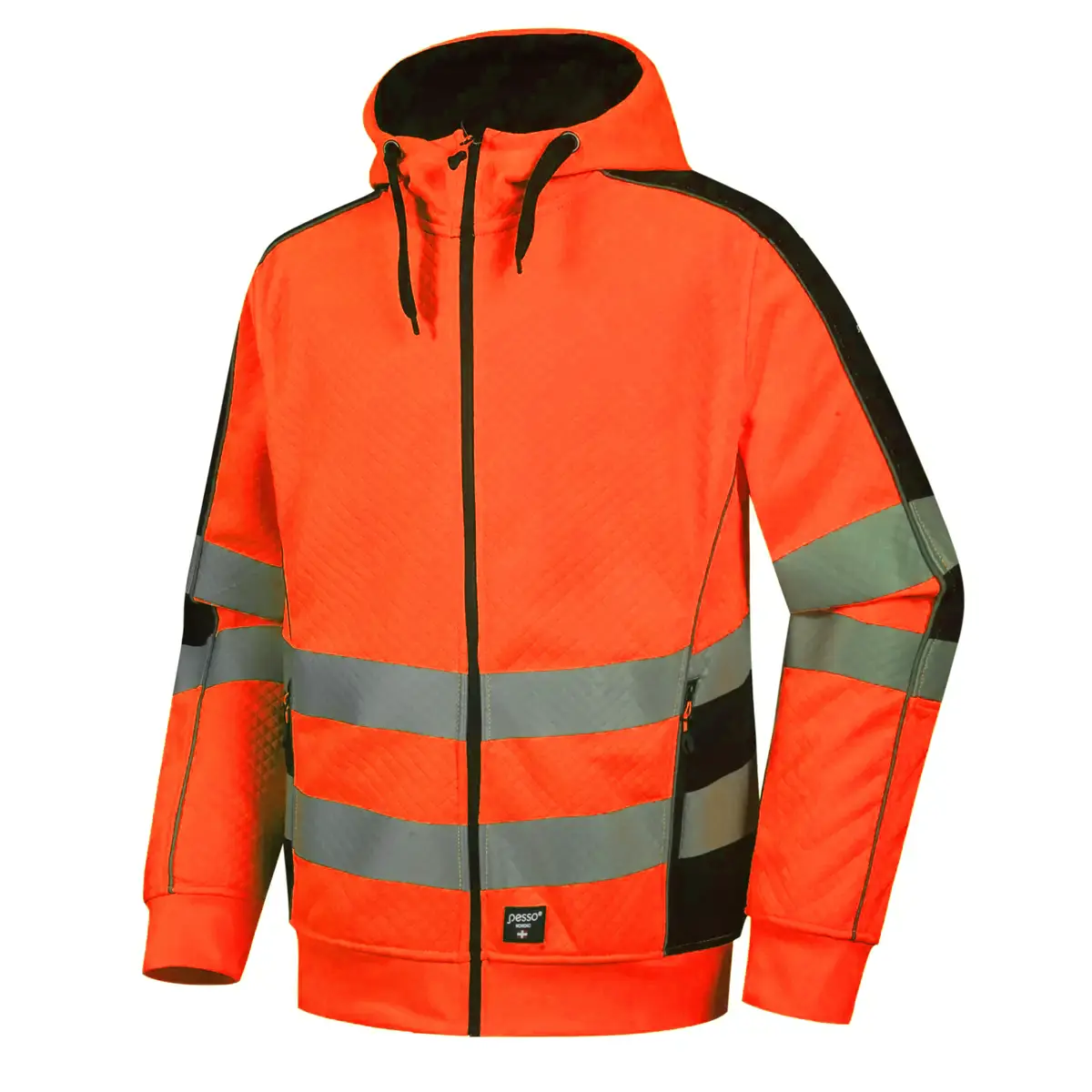 Pesso kapuutsi ja pika lukuga pusa HI-VIS kl.2 oranž