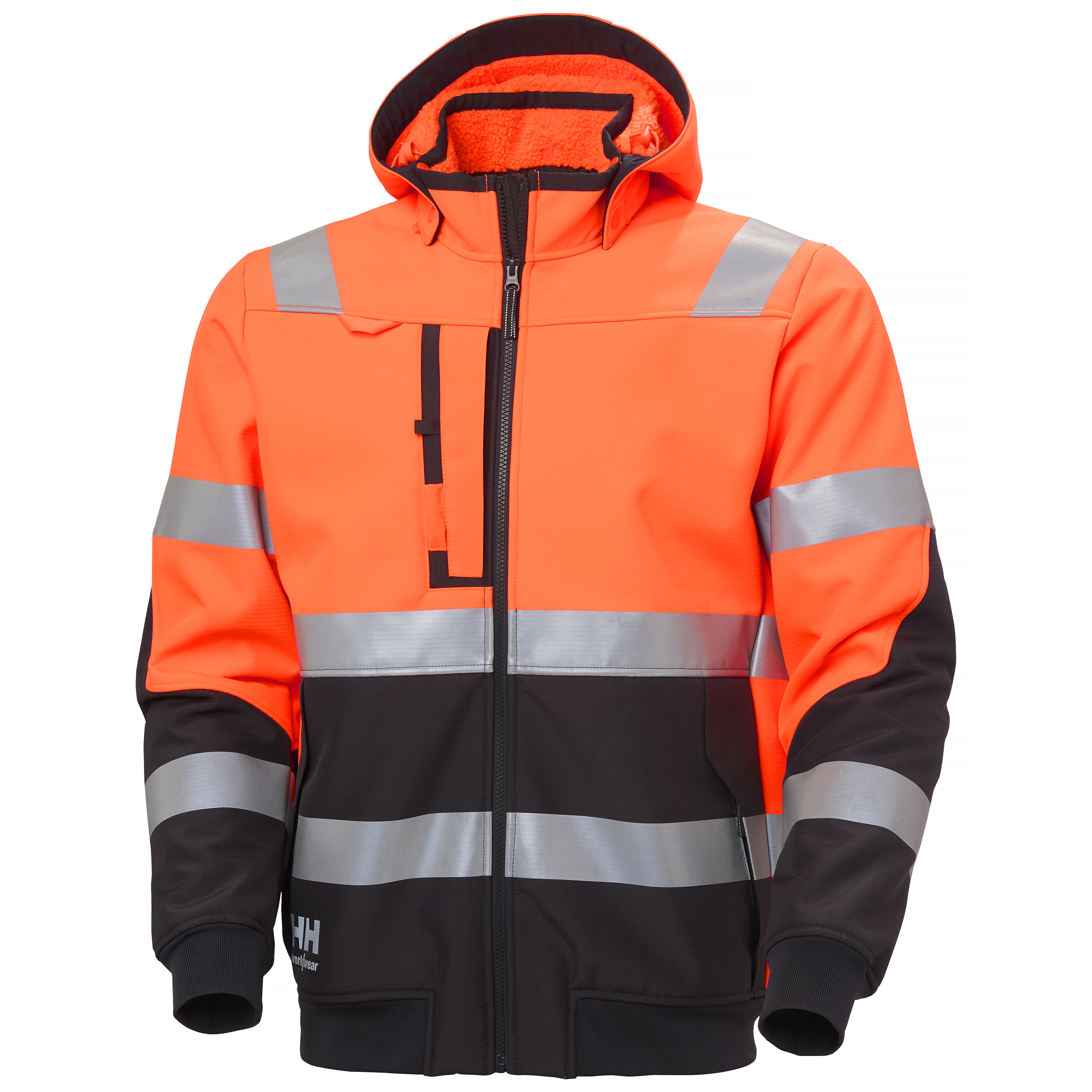 Helly Hansen ALNA 2.0 talve softshell jakk HI-VIS kl2, oranž/must