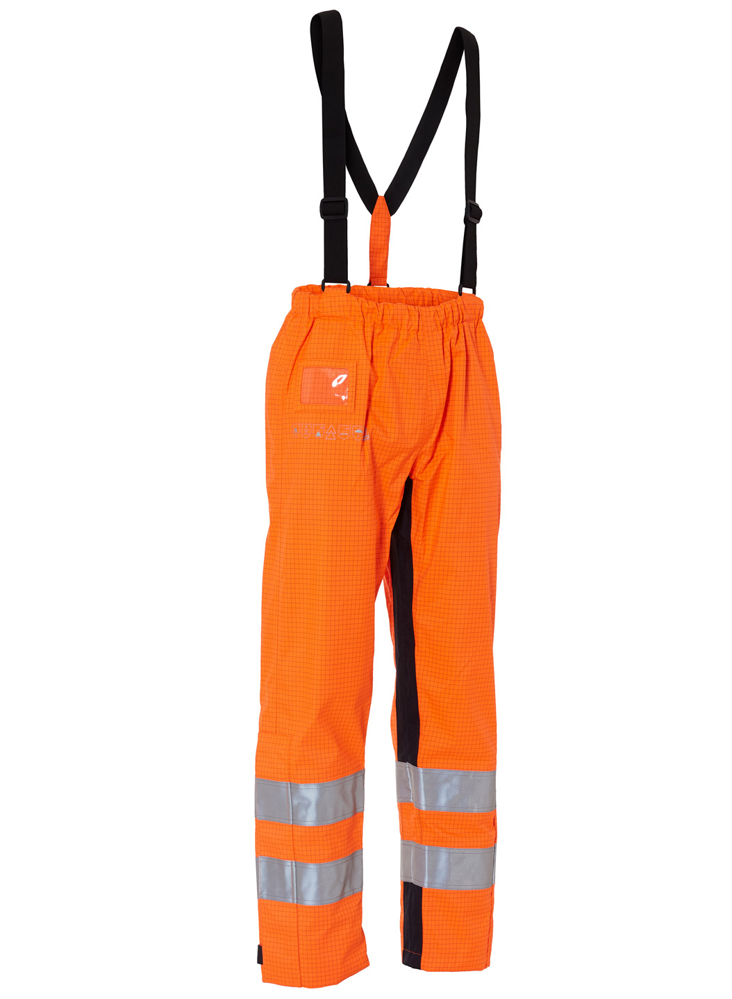 ELKA Securetech Multinorm Electric Arc HI-VIS püksid traksidega oranž