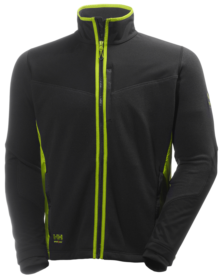 Helly Hansen MAGNI fliisjakk, must/lime