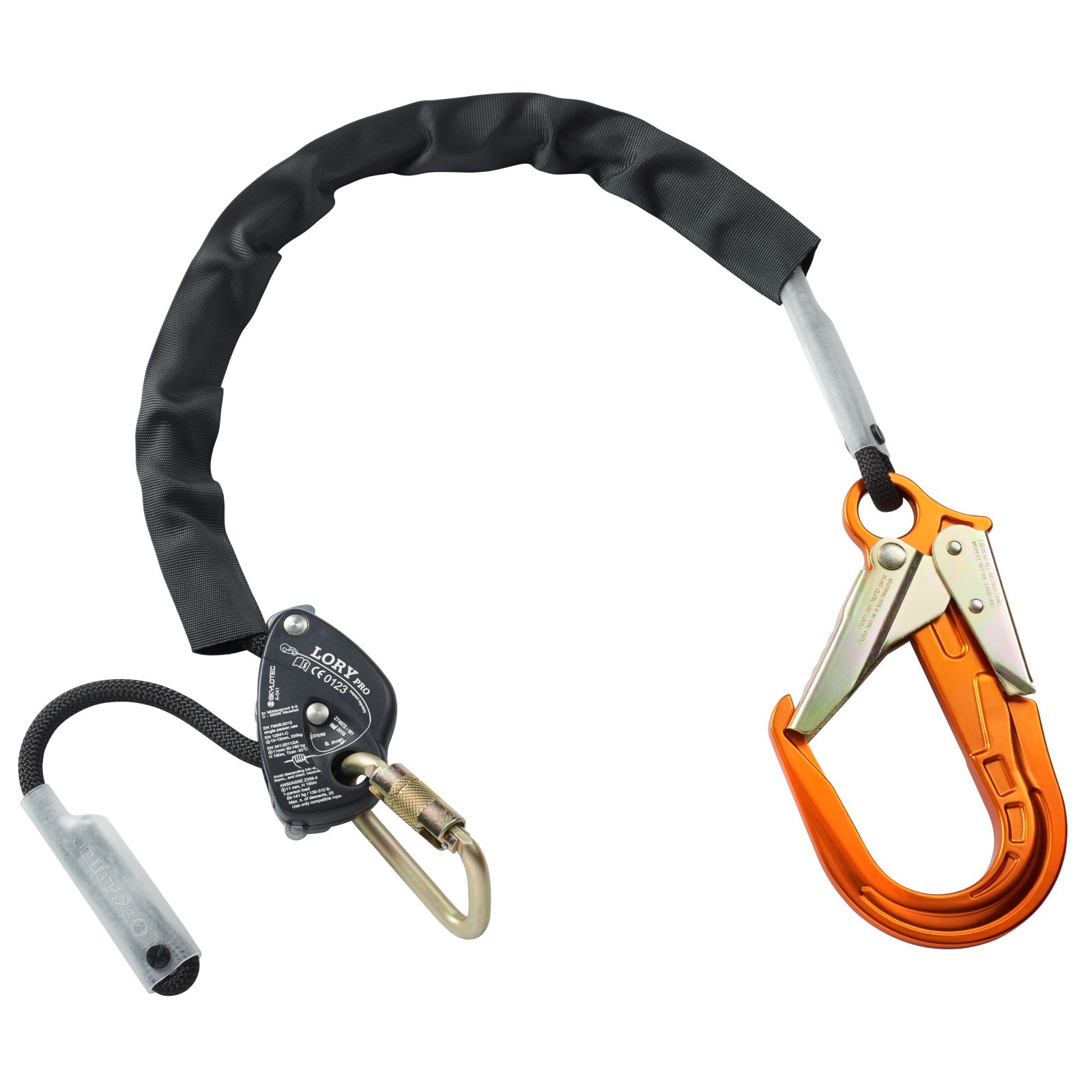 Skylotec LORY PRO SET kukkumispeataja, köis 2 m, alumiinium karabiinid