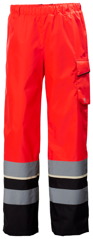 Helly Hansen UC-ME Shell püksid HI VIS CL2, punane/must