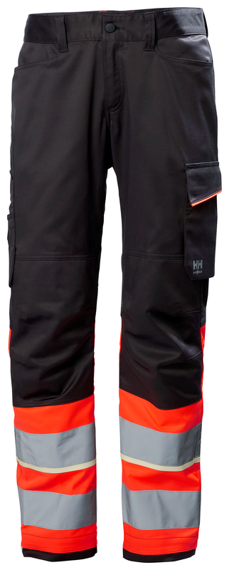 Helly Hansen UC-ME Work püksid HI-VIS kl1, punane/must