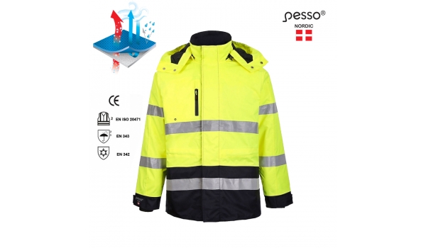 Pesso MONTREAL veekindel talvejope HI-VIS, kollane