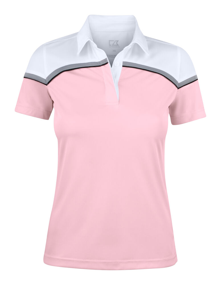 Cutter & Buck SEABECK naiste Polo, roosa/valge
