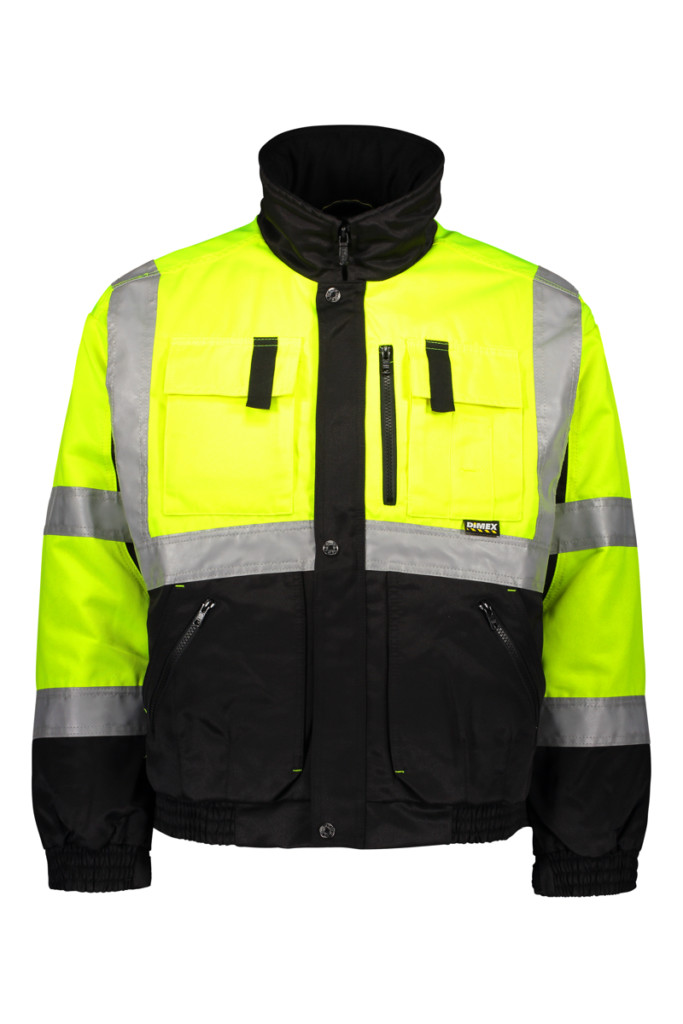 Dimex talvejope HI-VIS kl2 kollane/must