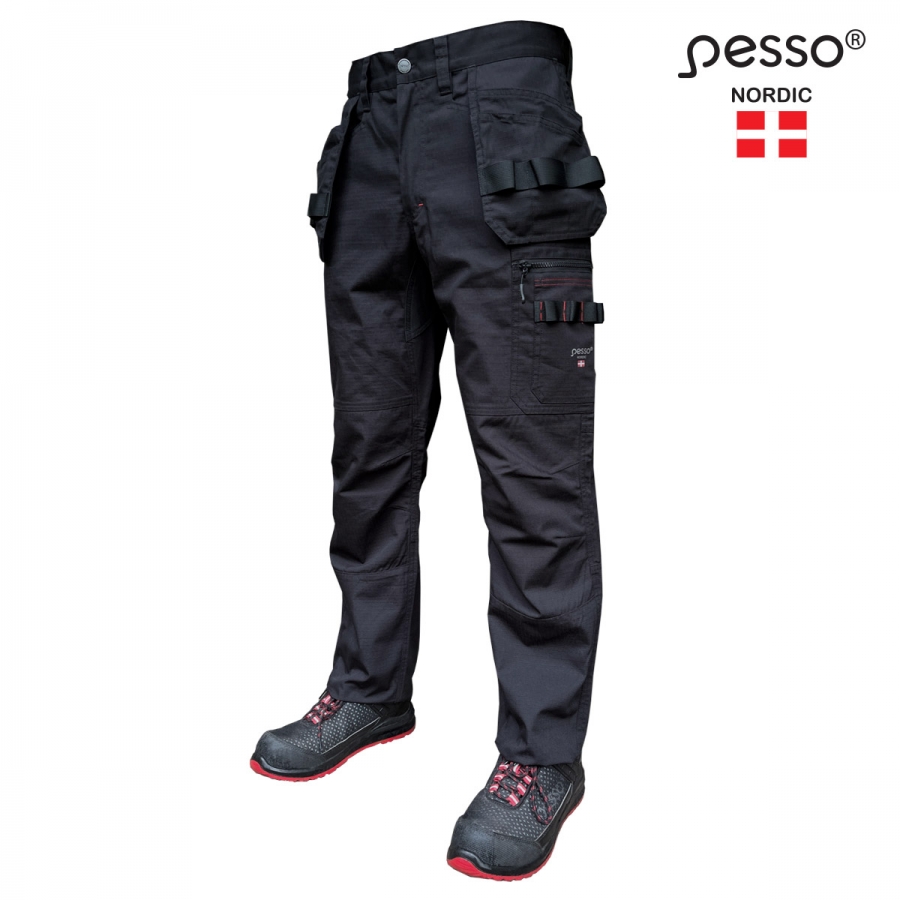 Pesso ripptaskutega stretš tööpüksid RipStop Pro must