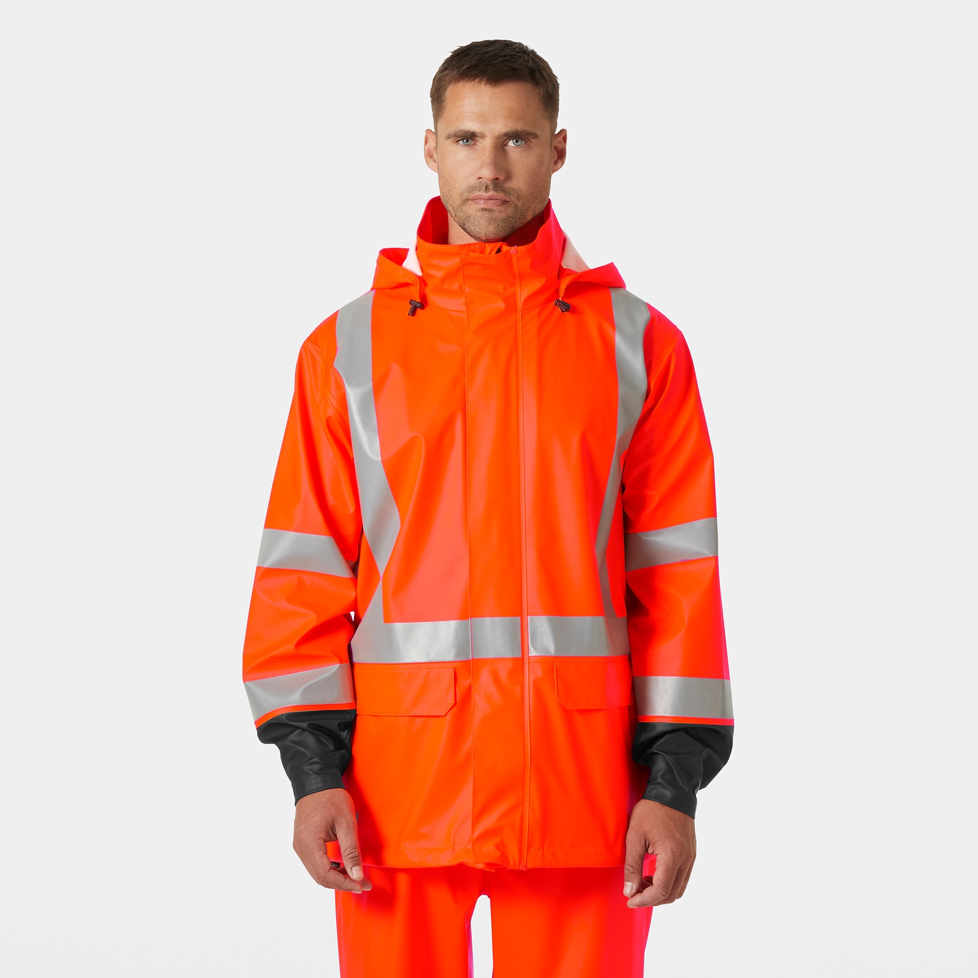 Helly Hansen ADDVIS vihmajakk HI-VIS kl.3, oranž/must
