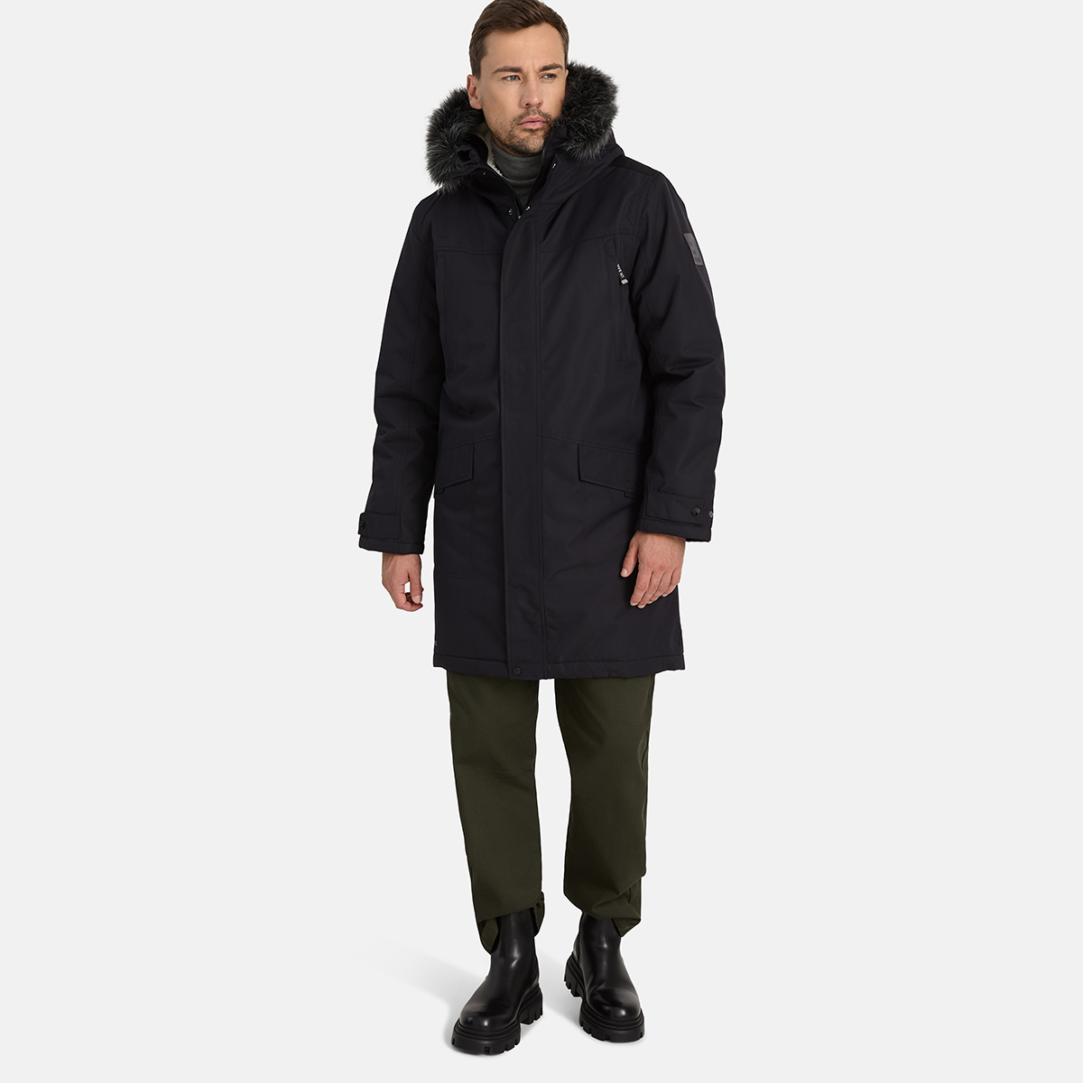 Huppa DAWSON meeste talveparka must